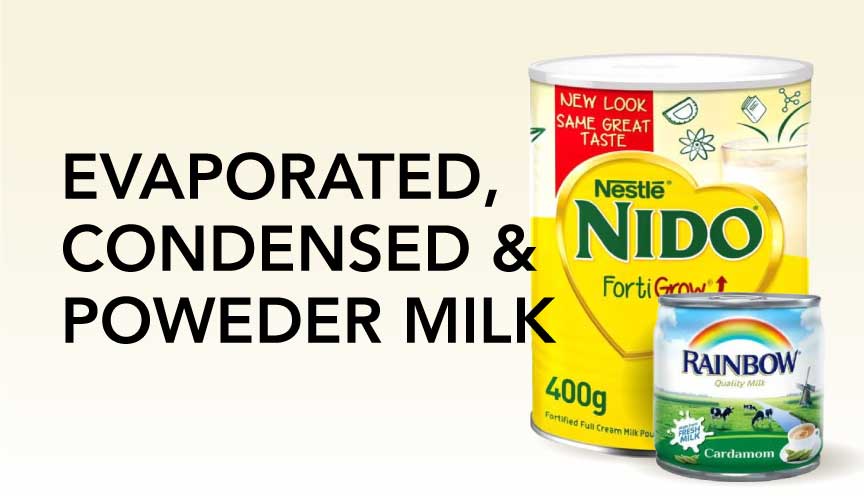Evaporated, Condensed & Powder Milk