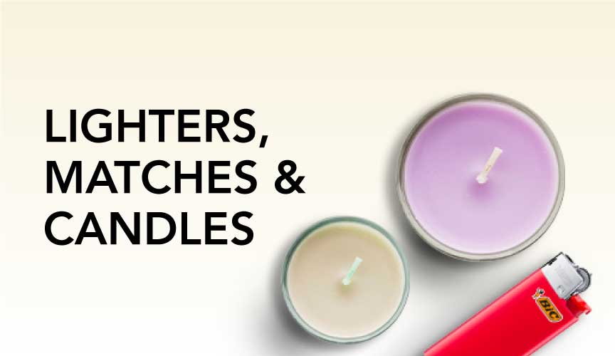 Lighters, Matches & Candles