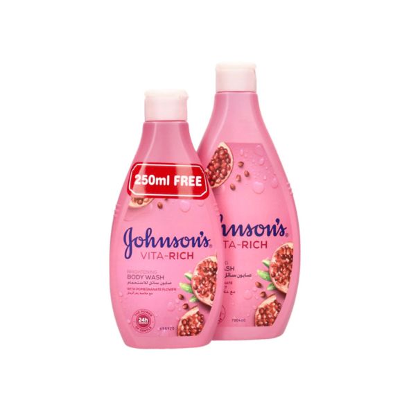 Johnson'S Body Wash Pomegranate 400Ml 250Ml Free Grandiose.ae