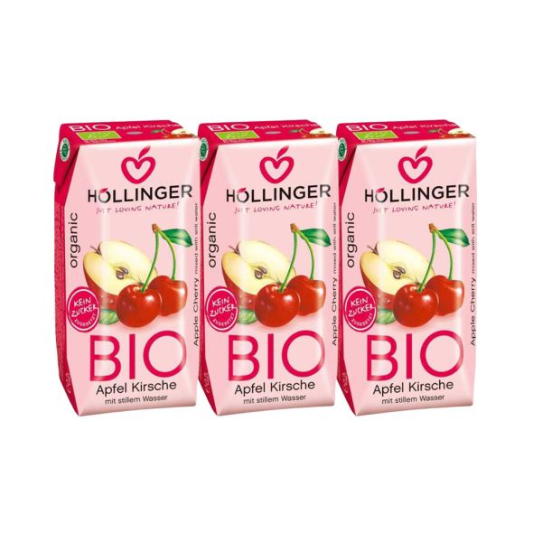 Hollinger Organic Juice Apple Cherry 200 ml Grandiose.ae