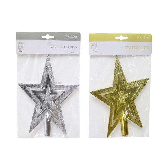 Festive Magic Star Tree Topper Assorted 20cm x 20cm - Grandiose.ae