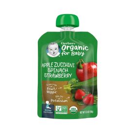 Gerber Organic Apple Zucchini Spinach Strawberry Baby Food