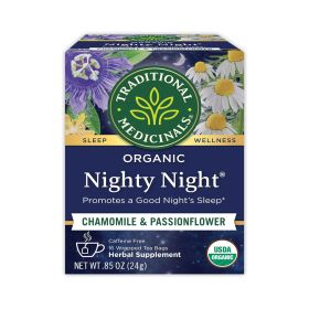 Traditional Medicinals Nighty Night Chamomile & Passionflower Organic Herbal Tea Bags