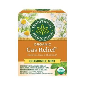 Traditional Medicinals Gas Relief Chamomile Mint Organic Herbal Tea Bags