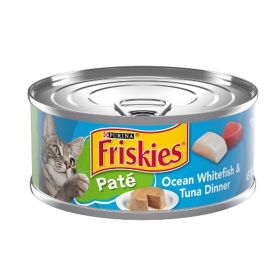Purina Friskies Ocean whitefish & Tuna Dinner Pate Wet Cat Food