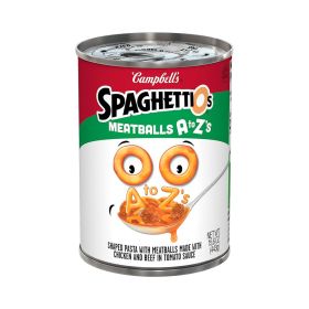 Campbell's Spaghettios Meatballs A To Z Pasta in Tomato
