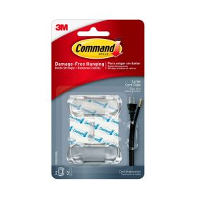 3M Command Brand Large Cord Clear Strips