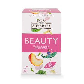 Ahmed Tea Beauty Peach, Carob & Rose Petals Tea Bags