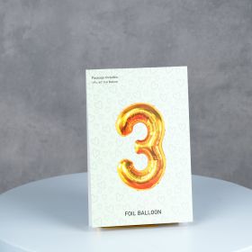 Foil Number Balloon 3 Deflated