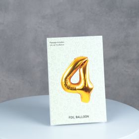 Foil Number Balloon 4 Deflated