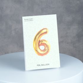 Foil Number Balloon 6 Deflated