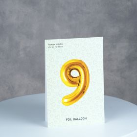 Foil Number Balloon 9 Deflated