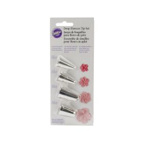 Wilton Drop Flower Decorating Tip Set 4'S