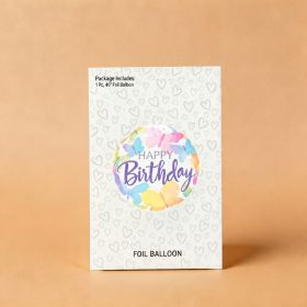 Happy Birthday Butterflies Deflated Foil Balloon