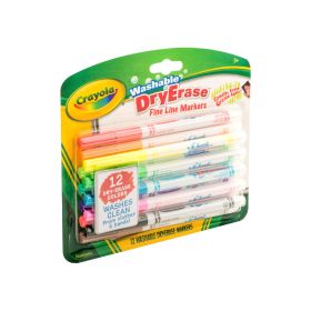Crayola Washable Dry-Erase Fine Line Markers 6'S