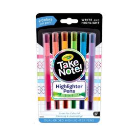 Crayola Take Note Dual-Ended Highlighter Pens