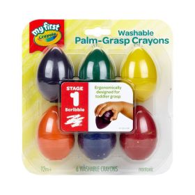 My First Crayola Washable Palm Grasp Egg Crayons