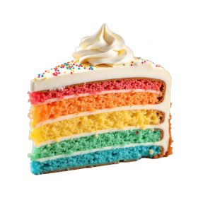 Rainbow Cake Slice