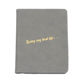 Living My Best Life Grey Passport Holder