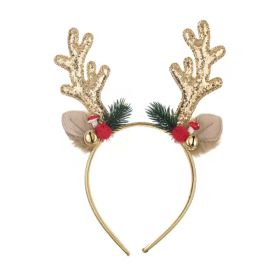 Reindeer Antlers Gold Christmas Headband