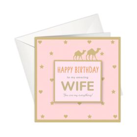Happy Birthday To My Amazing Wife Greeting Card