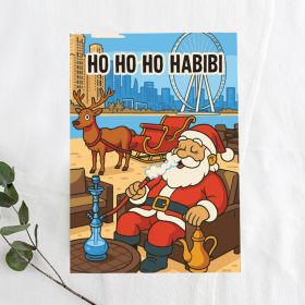 Ho Ho Ho Habibi Santa Christmas Greeting Card