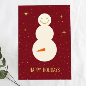 Happy Holidays Snowman Christmas Greeting Card