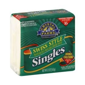 Crystal Farms American Cheese Swiss 16 Singles