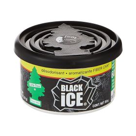 Little Trees Organic Fiber Can Black Ice Car Air Freshener