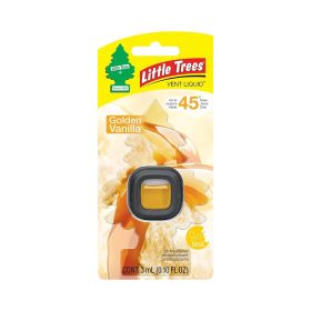 Little Trees Golden Vanilla Vent Liquid Car Air Freshener 