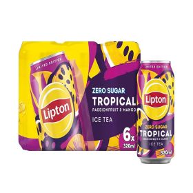 Lipton Zero Sugar Tropical Passion Fruit & Mango Ice Tea 320ML