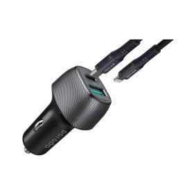 Porodo Dual Port Car Charger 36w Usb-C Power