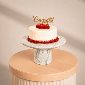 GrandRose Red Velvet Cake with Congrats Acrylic Stick