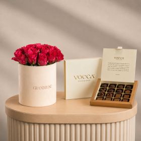 Blossom Red Rose with Vocca Ivory Chocolates 160gm