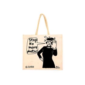 Stop No More Plastic - Emirati Woman - Juco Bag