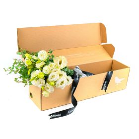 Bunch of a Eustoma White In Box