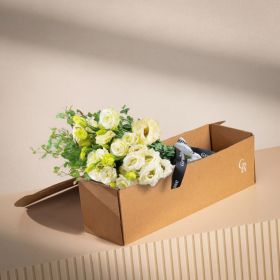 Bunch of a Eustoma White In Box