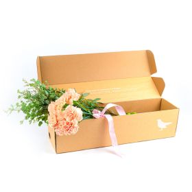 Bunch Of Carnation Peach In Box