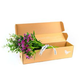 Bunch Of Purple Alstromeria In Box