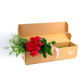 Dark Pink Roses In A Box - Medium