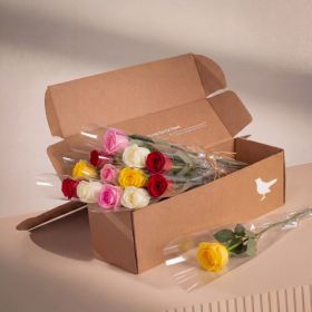 Single Mixed Color Roses in a Box