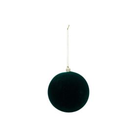Hanging Christmas Black Flocked Ball Decor