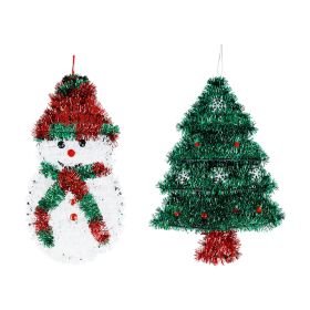 Tinsel Christmas Snowman Decor