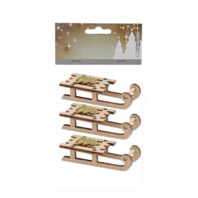 Gold Tree Sleigh Christmas Decoration
