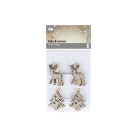 Reindeer & Tree-Shaped Clip Decorations