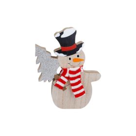 Silver Snowman Table Decoration