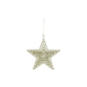 Hanging Christmas Gold Glitter Star Decor