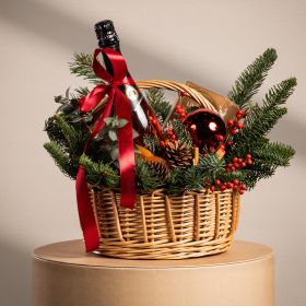 Mulled Wine Memories Gift Basket with Non-Alcoholic Wine