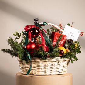 Warm Wishes Gift Basket with Non-Alcoholic Wine