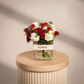 Red Velvet Rose Vase